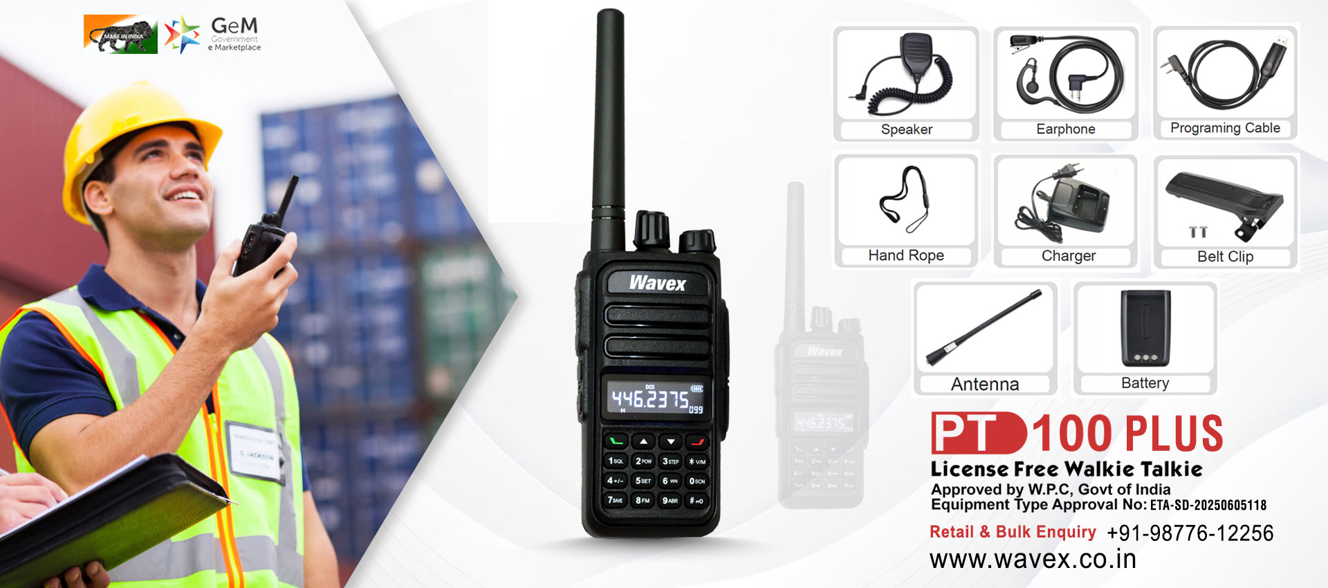 Wavex License Free Walkie Talkie Suppliers Dealers in India Punjab Ludhiana